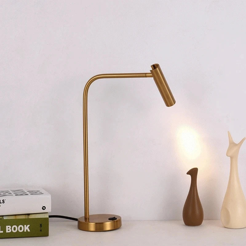 Luminária de Mesa Metal Minimalista para Hotel e Quarto – Designer