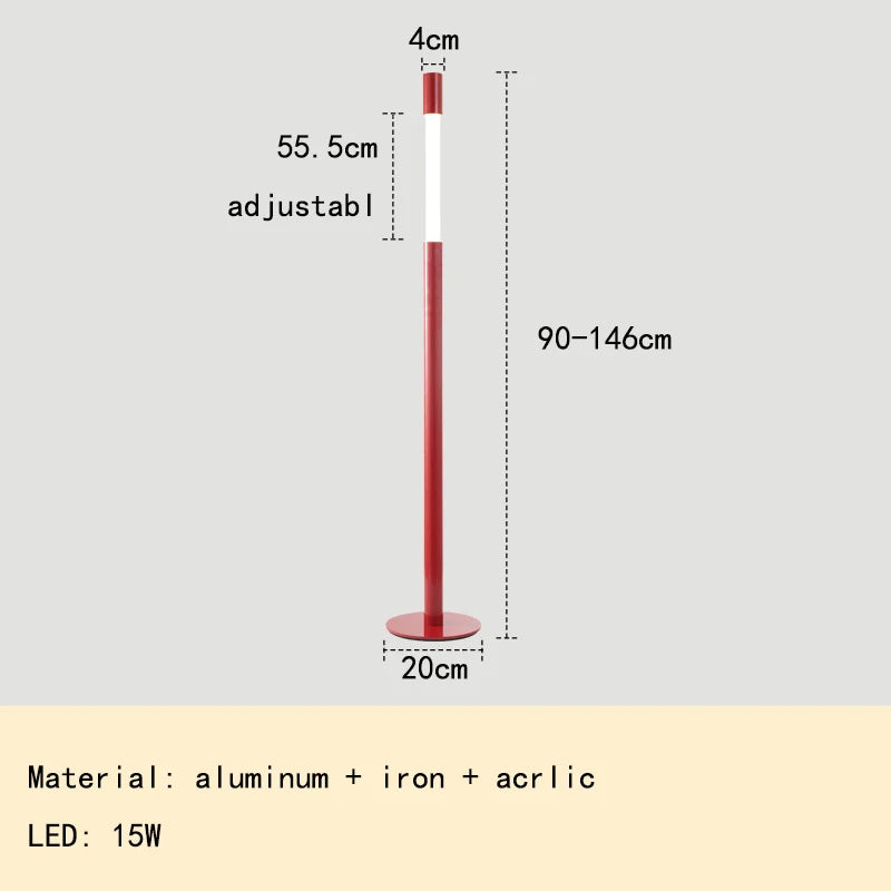 Luminária de Chão Americana Regulável em Altura LED – Sala e Leitura