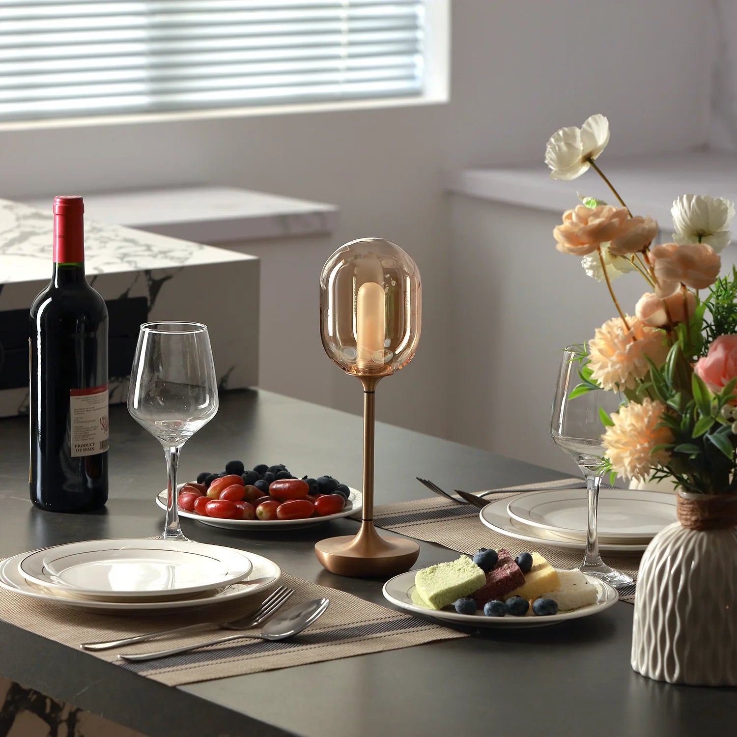Luminária de Mesa LED Recarregável Sem Fio Touch – Portátil Estilo Vela