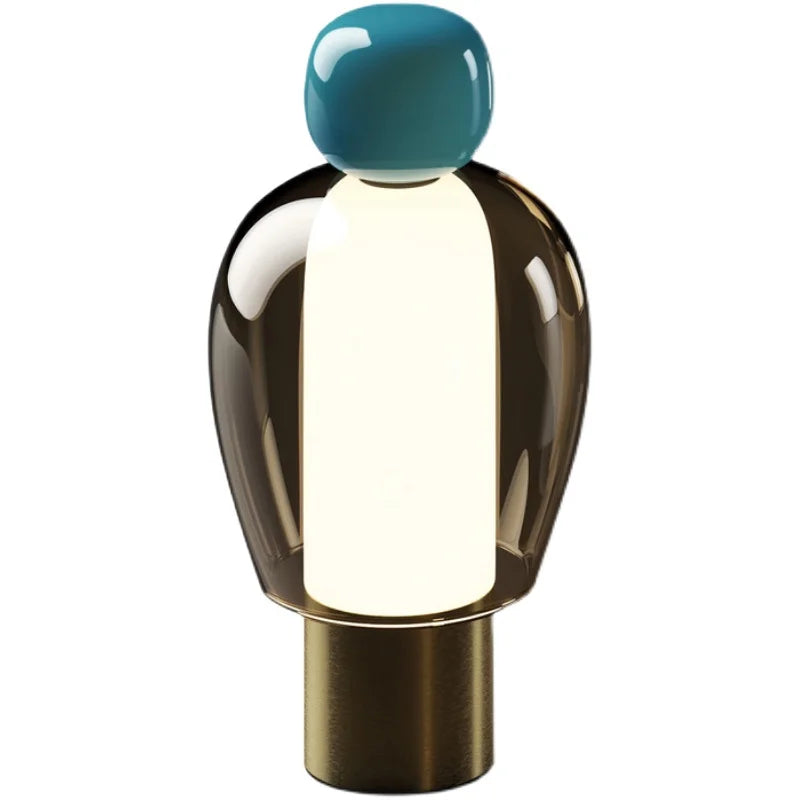 Luminária Vidro LED USB Decorativa Sala Quarto Minimalista
