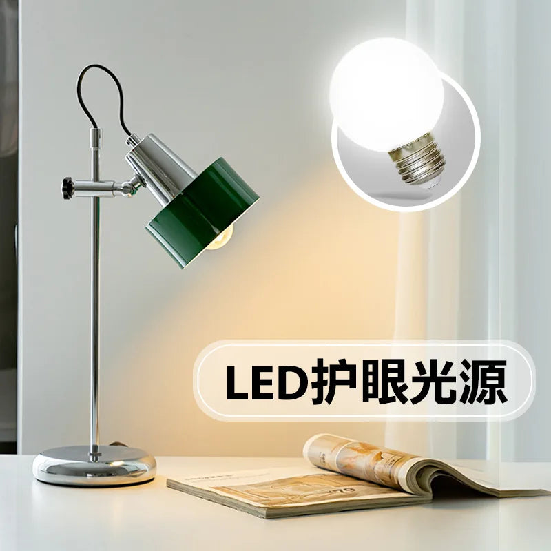 Luminária de Mesa Retrô Bauhaus Haste Regulável E27 – Sala e Escritório