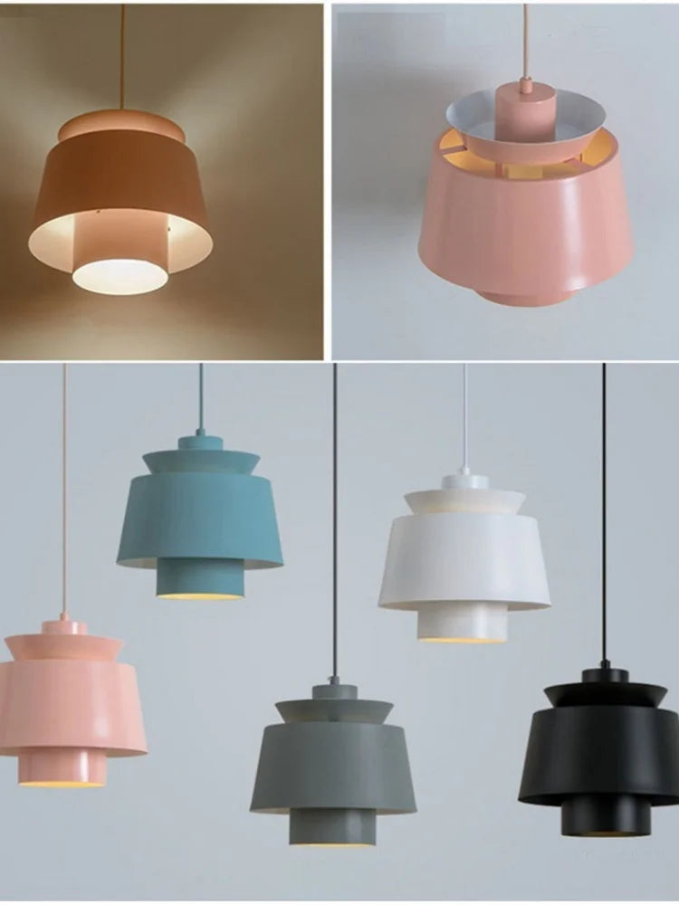 Pendente Macaron LED Criativo — Colorido para Café, Bar e Quarto