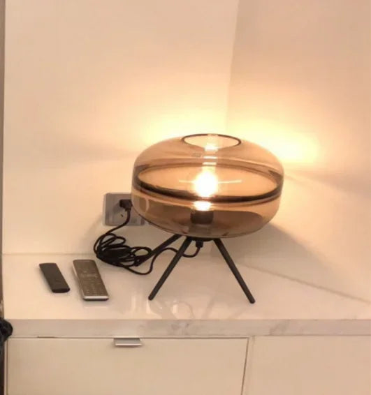 Luminária Vidro Metal Nórdica Sofá Sala Quarto Pós-Moderna