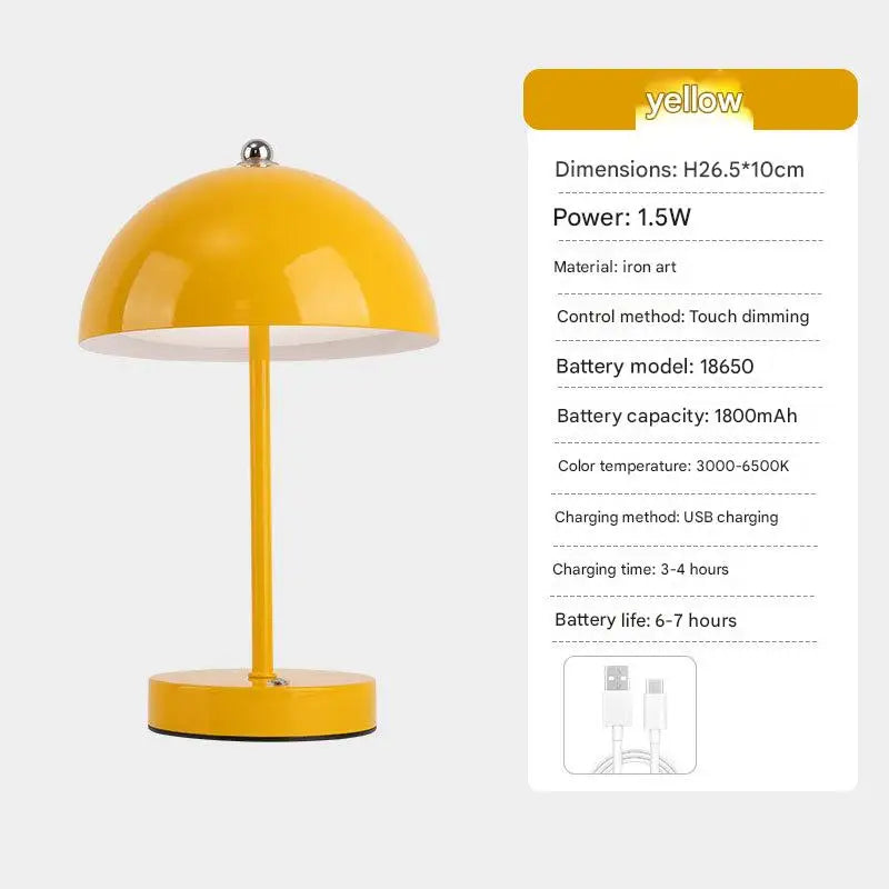 Luminária de Mesa Cogumelo Nórdica Ambient Cabeceira
