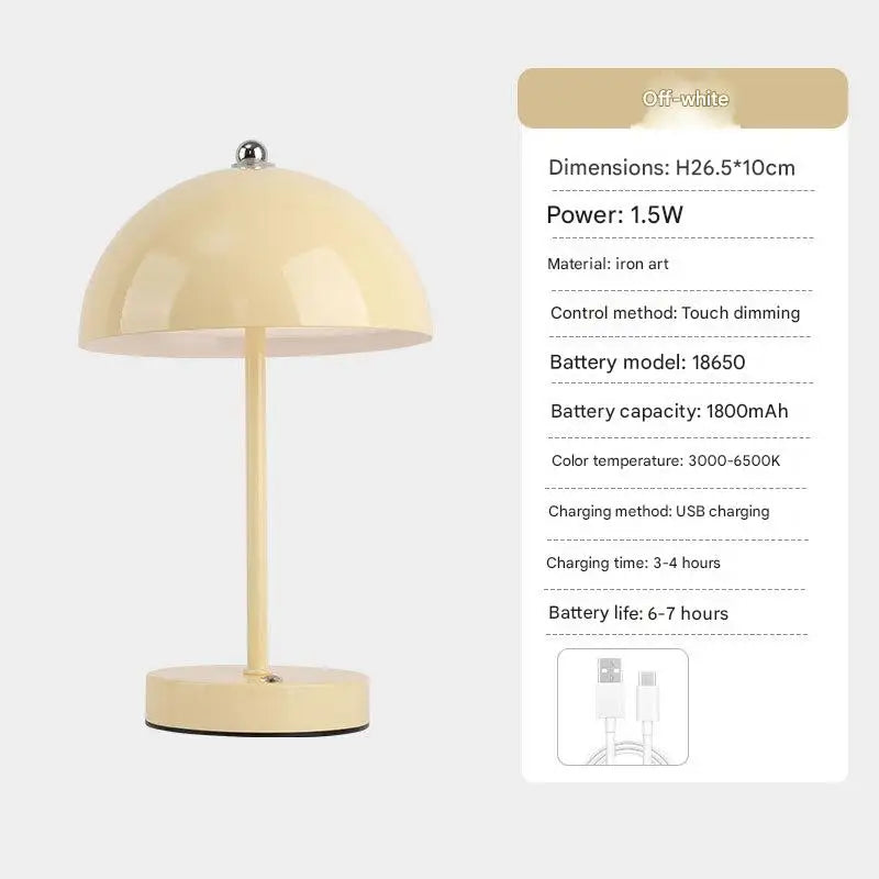 Luminária de Mesa Cogumelo Nórdica Ambient Cabeceira
