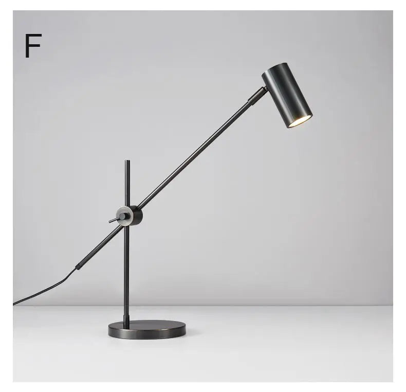 Luminária de Mesa Cobre Real com Cúpula Tecido LED – Quarto e Sala