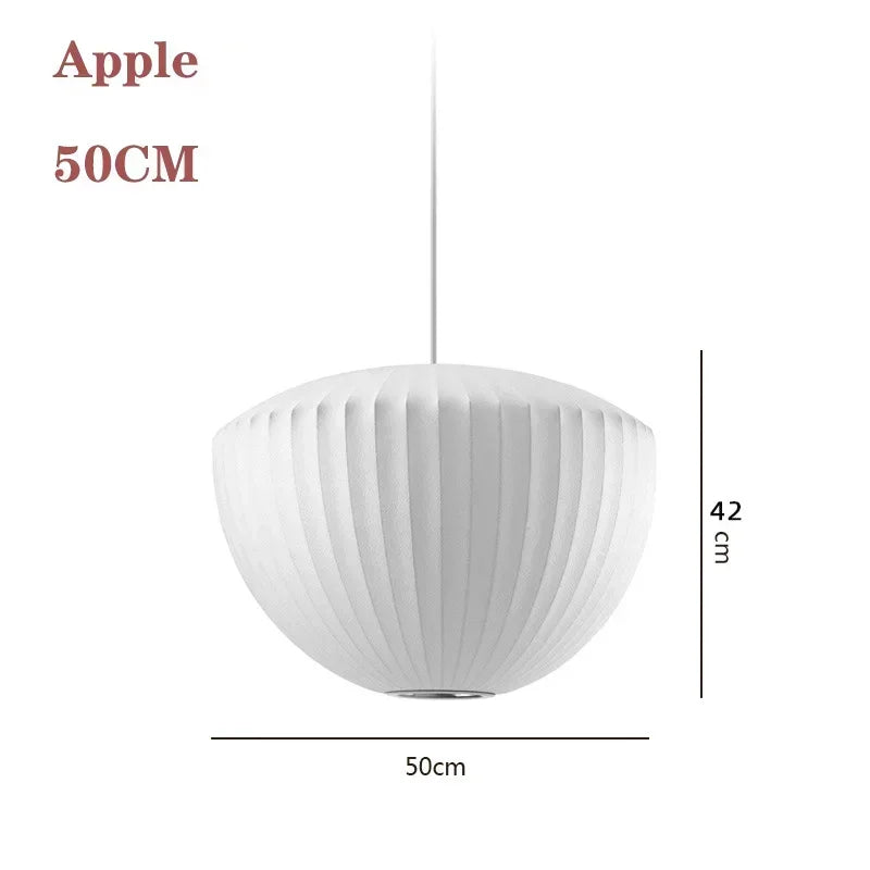 Pendente Lanterna de Tecido Branco LED