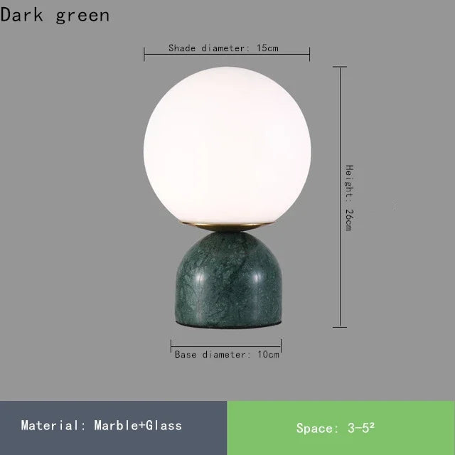 Luminária de Mesa Nórdica Vidro Personalizada – Quarto, Cabeceira e Escritório