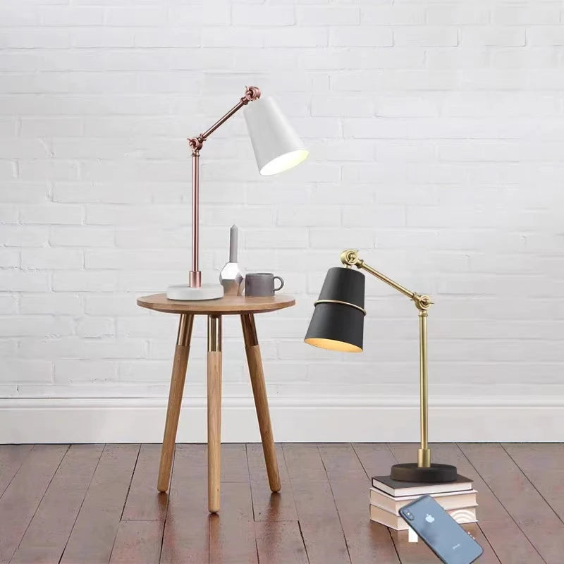 Luminária de Mesa Moderna Preto e Branco – Quarto, Sala e Escritório