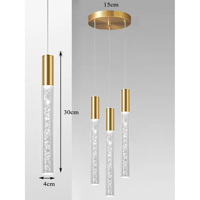 Pendente de Cristal LED Mini para Ilha da Cozinha