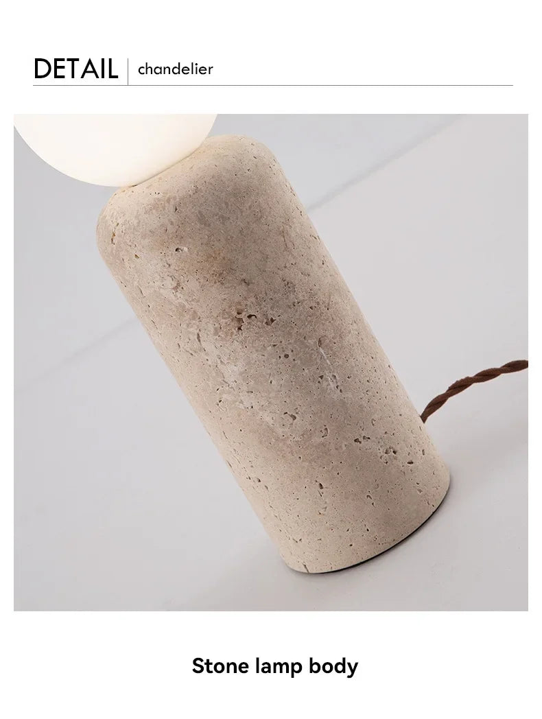 Luminária de Mesa Pedra Retrô Criativa – Decoração para Quarto e Sala