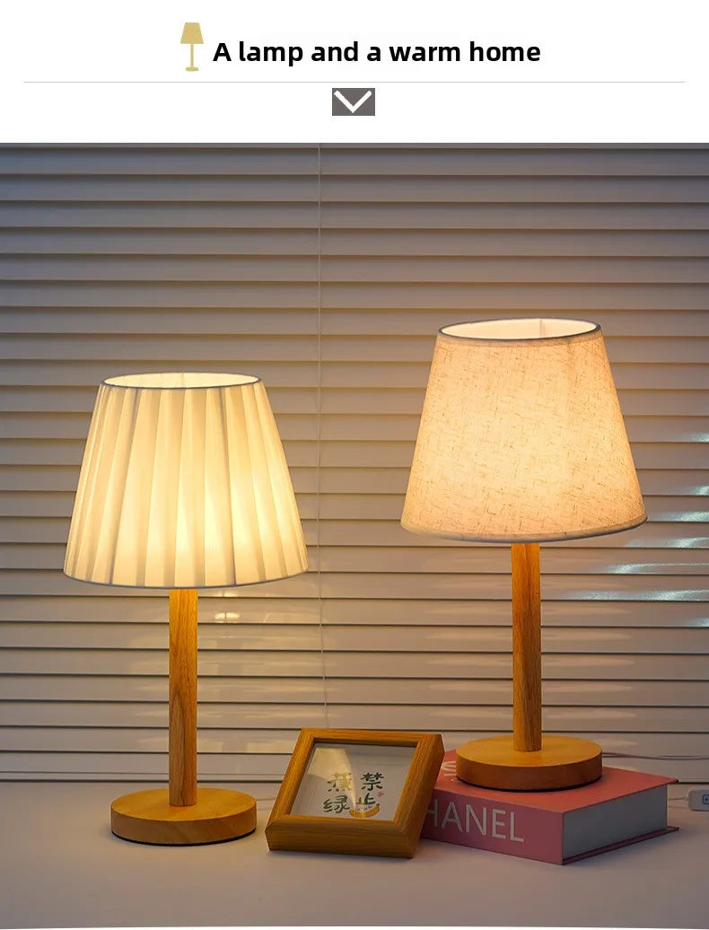 Luminaria de Mesa Avtaara - Madeira Nogueira e Linho - escritorio organico moderno