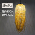 Pendente de Bambu Nórdico com LED para Sala de Jantar