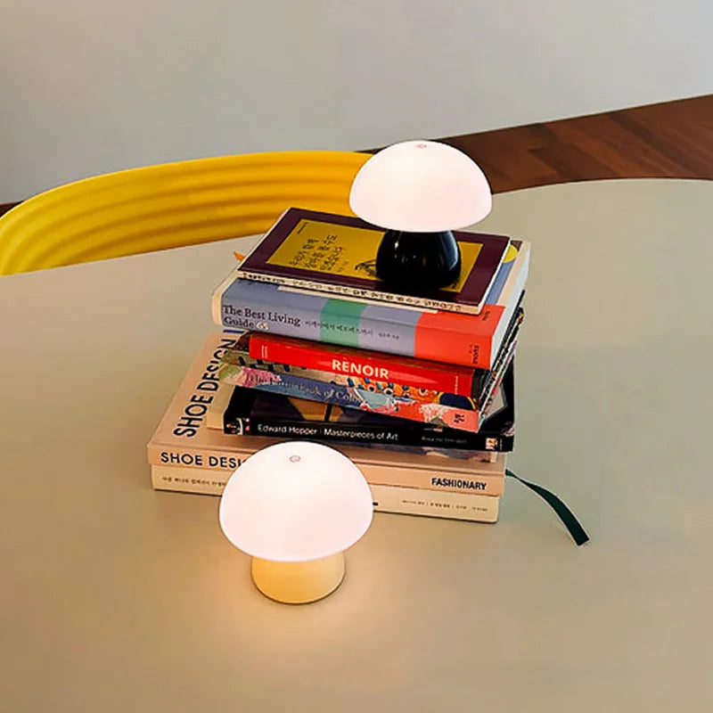 Luminária Cogumelo LED Touch Dimmer USB Recarregável