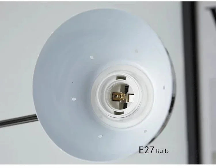 Luminária de Mesa Braço Articulado Alumínio Flexível com Lâmpada E27 LED
