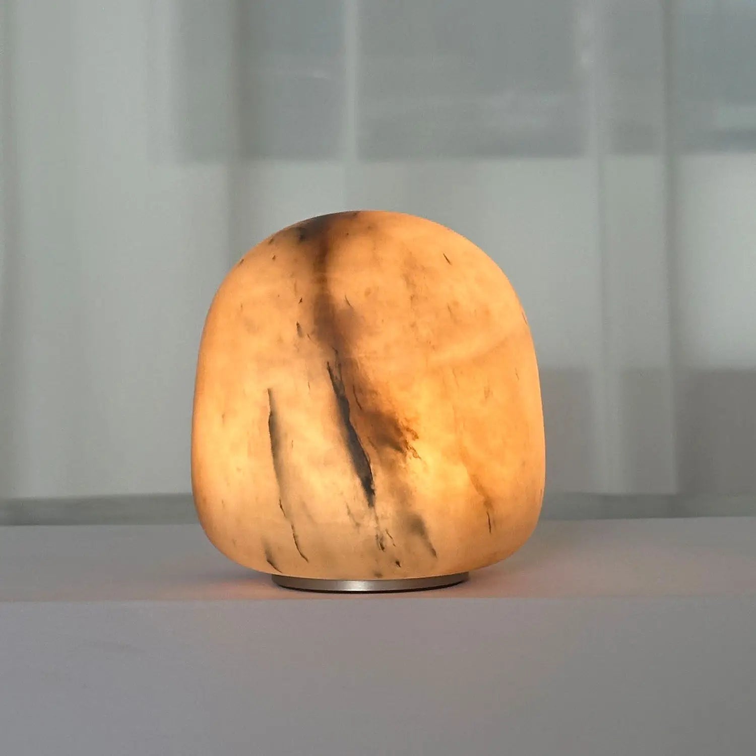Luminária de Mesa em Mármore Natural Recarregável – Sala e Quarto de Luxo