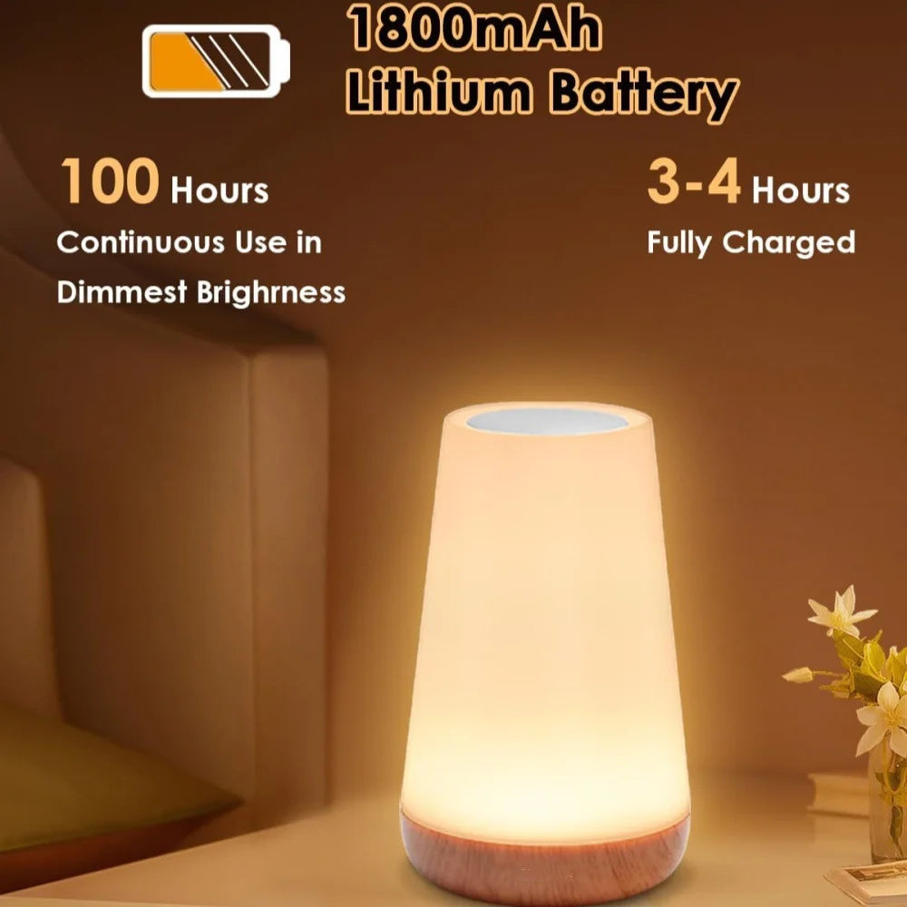 Luminária Noturna Recarregável 13 Cores Touch Bebê Portátil