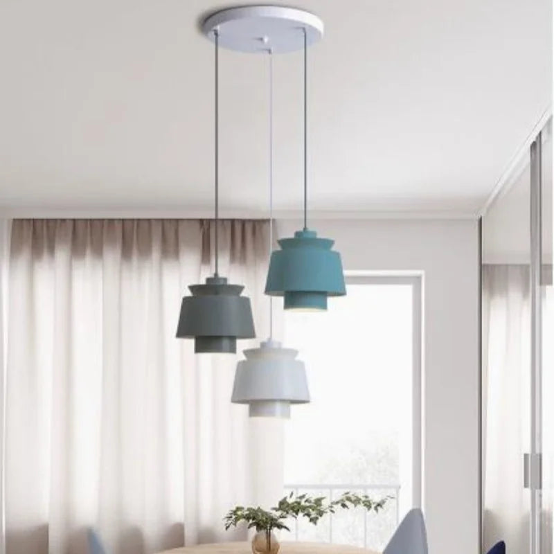 Pendente Macaron LED Criativo — Colorido para Café, Bar e Quarto