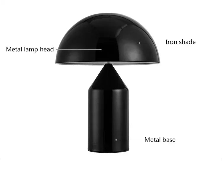 Luminária de Mesa Cogumelo LED Nórdica Proteção Visual
