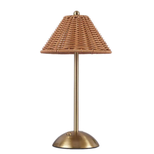 Abajur Avnaora - Rattan Natural - quarto boho natural