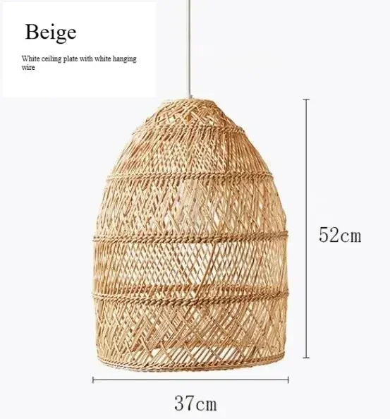 Pendente Elroa - Rattan e Linho - hall boho natural