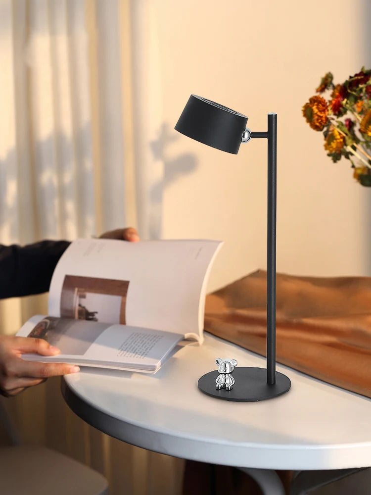 Luminária de Mesa Magnética Recarregável Giratória – Para Estudo e Parede