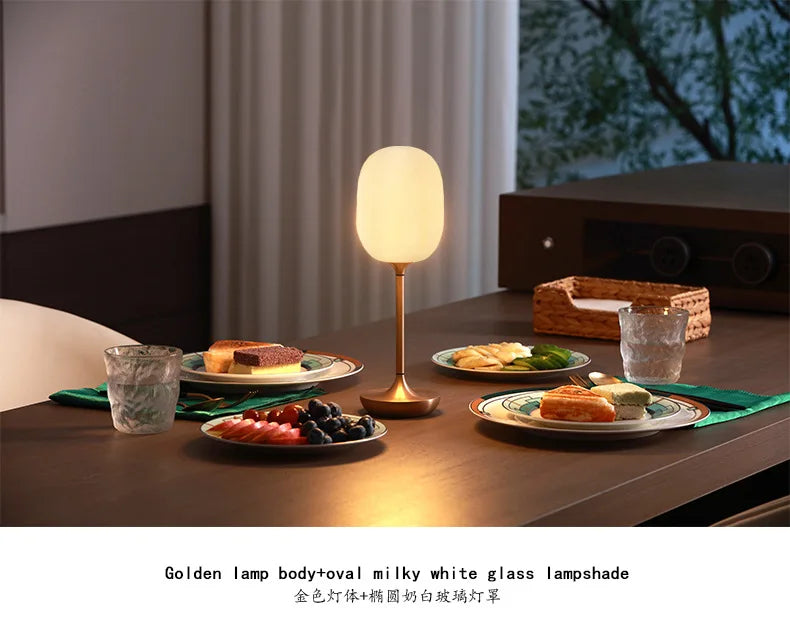 Luminária de Mesa LED Recarregável Sem Fio Touch – Portátil Estilo Vela