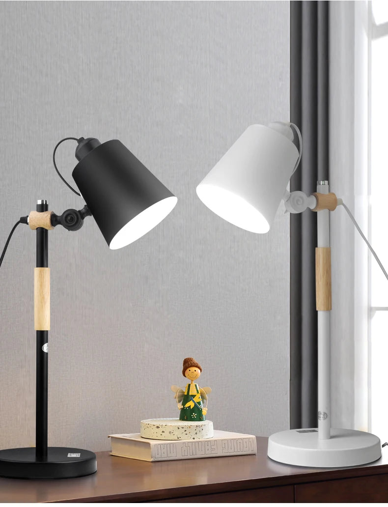 Luminária de Mesa com Abajur Regulável e Proteção Ocular – Estudo e Leitura