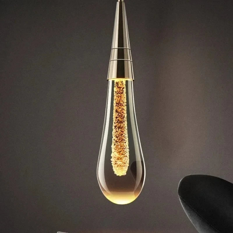 Pendente de Cristal Gota d''Água LED para Sala de Jantar, Bar e Escada