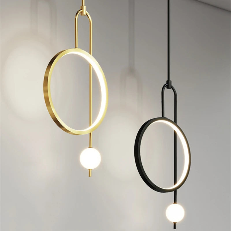 Pendente LED Circular — Luminária para Quarto