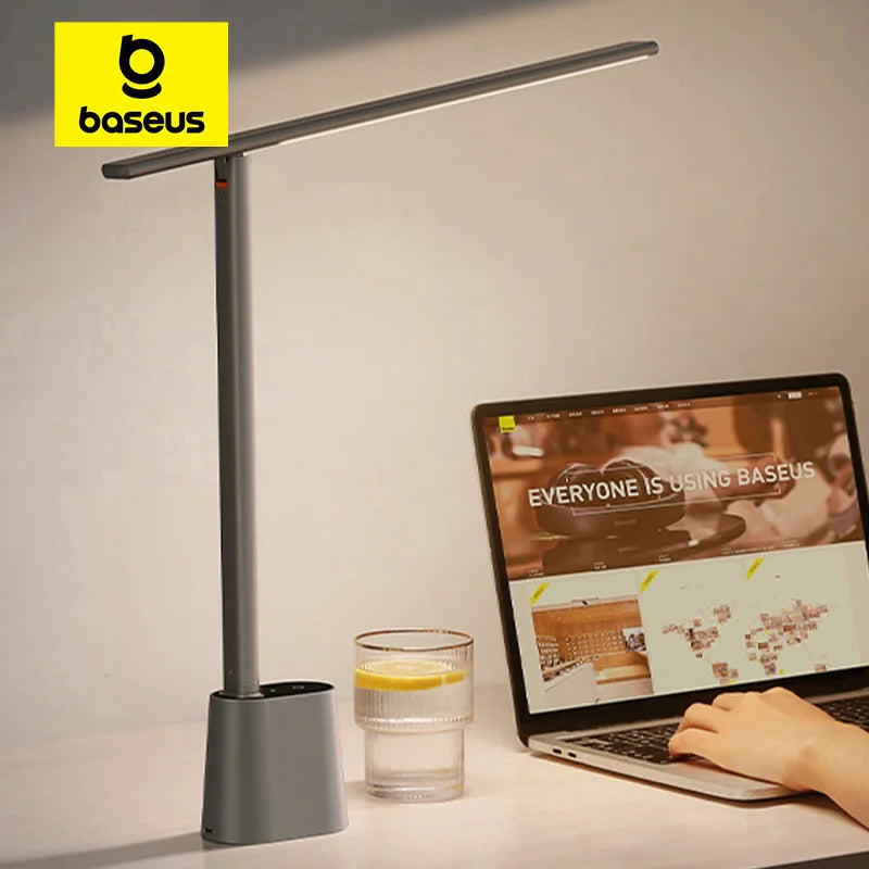 Luminária de Mesa LED Dobrável Brilho Adaptativo e Proteção Ocular