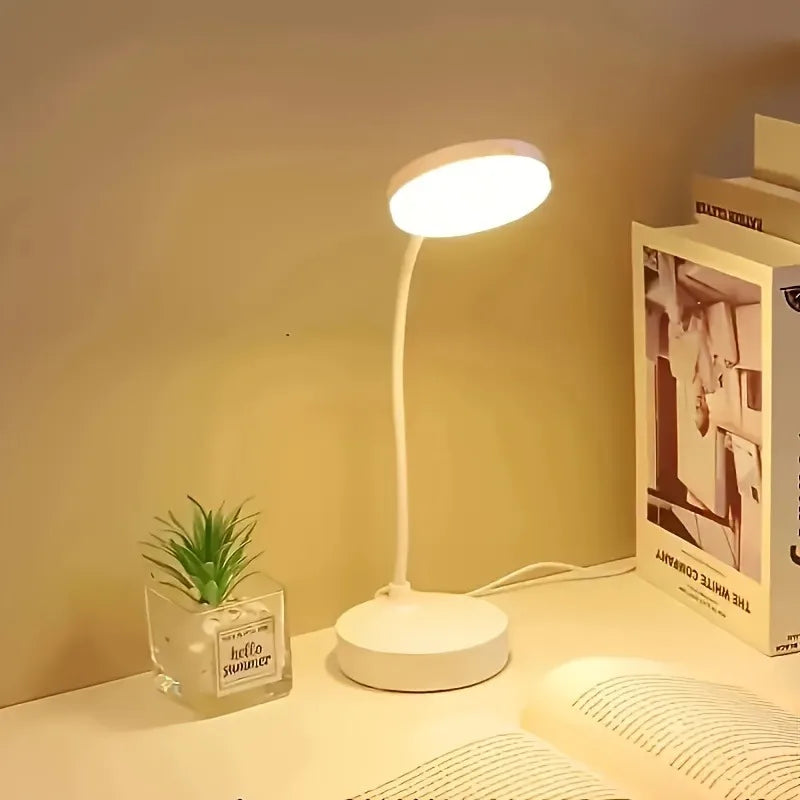 Luminária de Mesa LED USB Flexível com Dimmer 3 Níveis – Proteção Ocular
