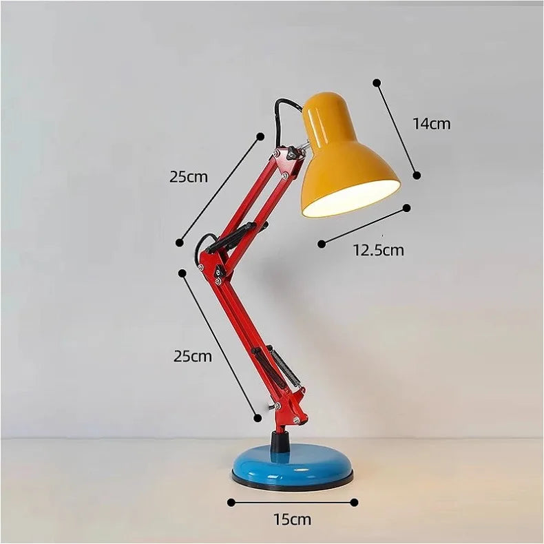 Luminária de Mesa Colorida com Garra 360° – Proteção Ocular 3 Temperaturas