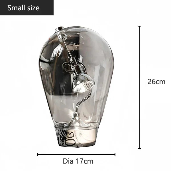 Luminária Italiana Vintage Vidro Rotativo Dimmer Mesa