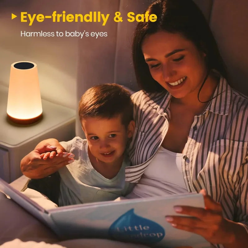Luminária Noturna Recarregável 13 Cores Touch Bebê Portátil
