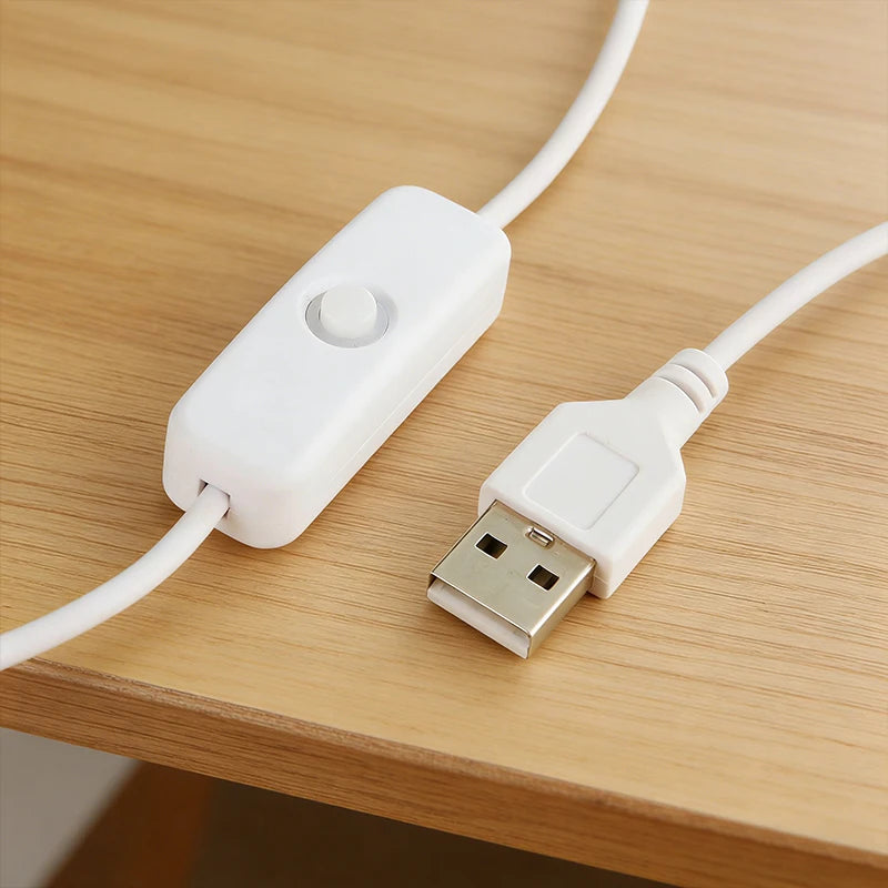 Luminária de Mesa COB Madeira USB com Ângulo Ajustável – Minimalista