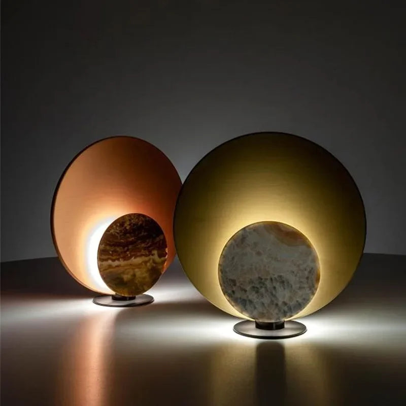 Luminária de Mesa Wabi Sabi Mármore – Minimalista para Hotel e Cabeceira