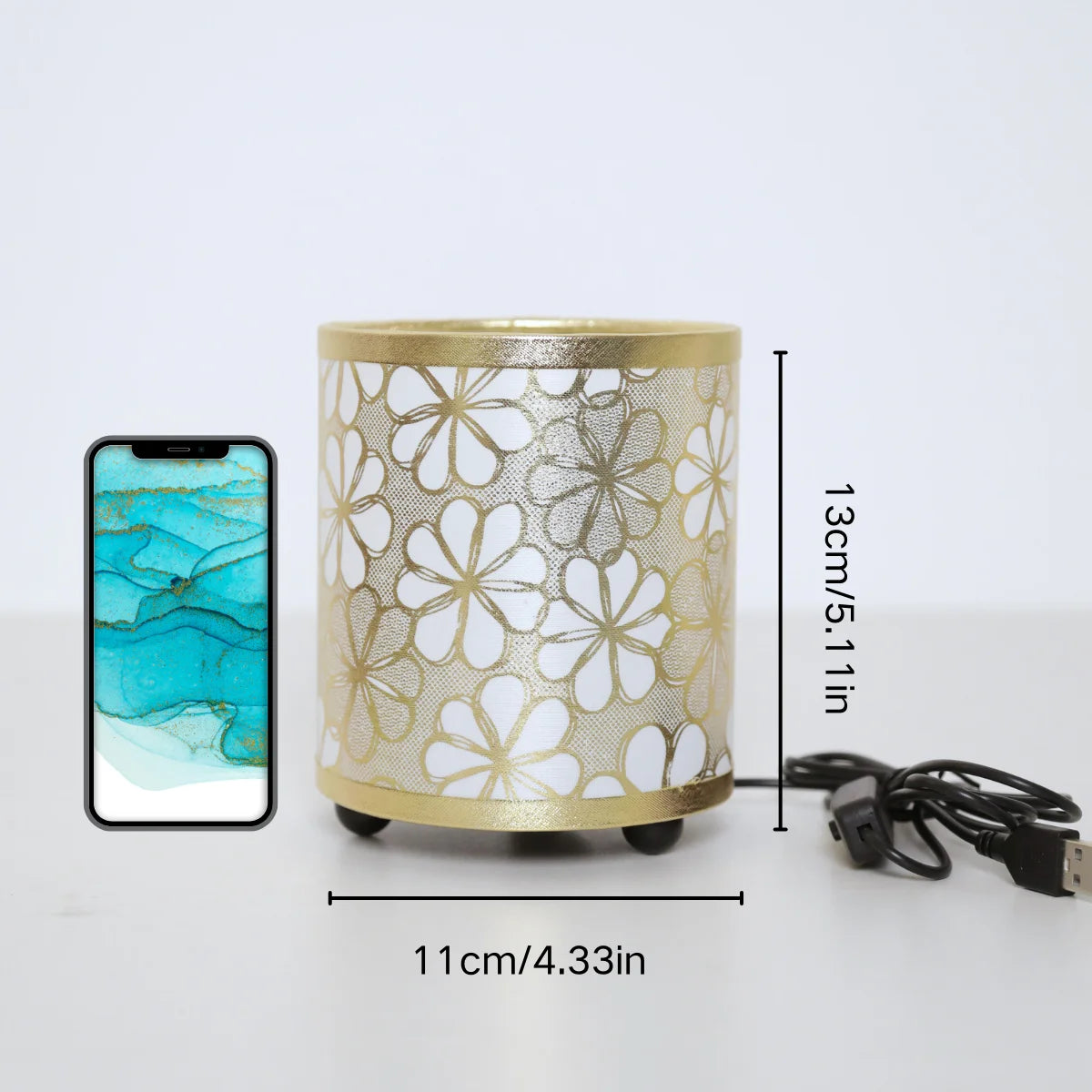 Luminaria de Mesa Avroina - Linho Natural - aparador escultural