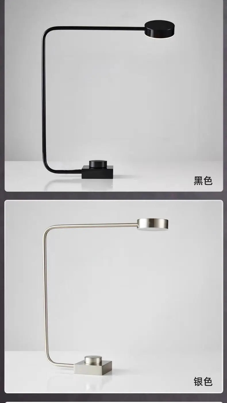 Luminária de Mesa Italiana Dimmável LED – Minimalista para Cabeceira