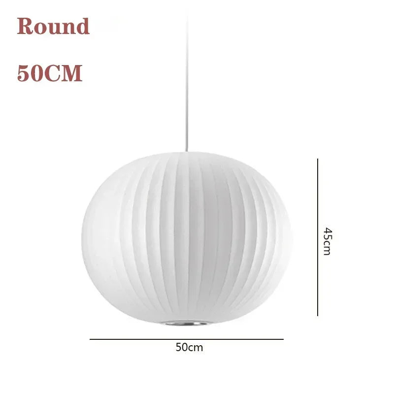 Pendente Lanterna de Tecido Branco LED