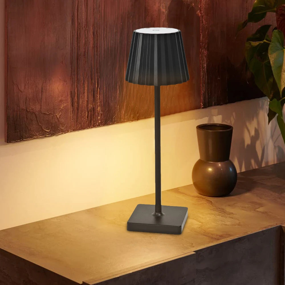 Luminária LED Sem Fio Touch 3 Cores Dimmer Recarregável