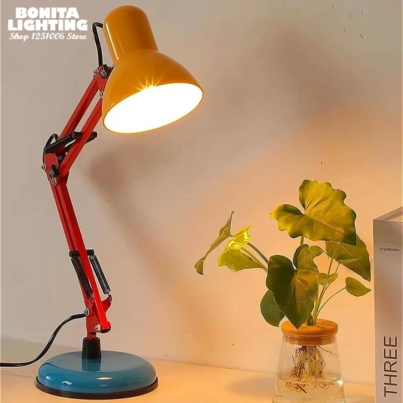 Luminária de Mesa Colorida com Garra 360° – Proteção Ocular 3 Temperaturas