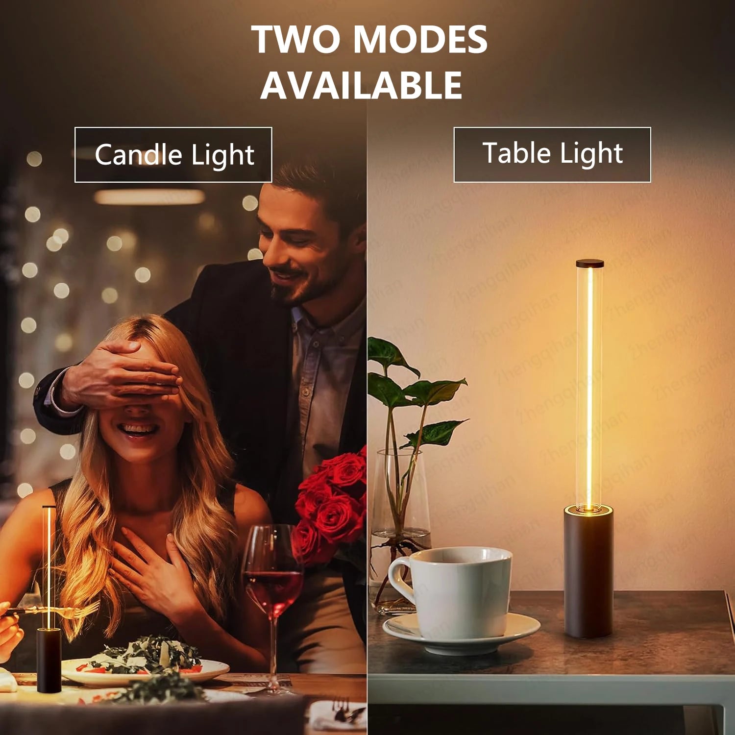 Luminária de Mesa Recarregável Touch Sem Fio LED – Restaurante e Bar