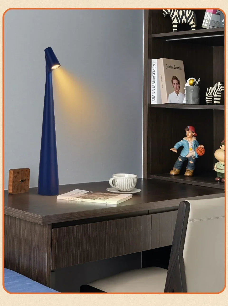 Luminária de Mesa Portátil Metal LED Touch Recarregável – Luz Noturna