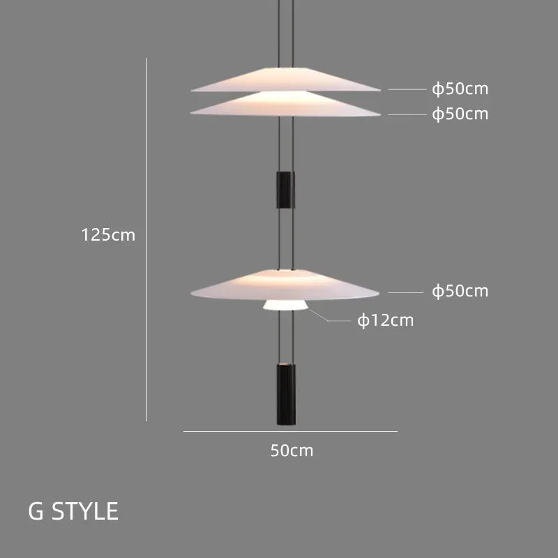 Lustre Circular Minimalista Moderno para Sala de Estar e Bar