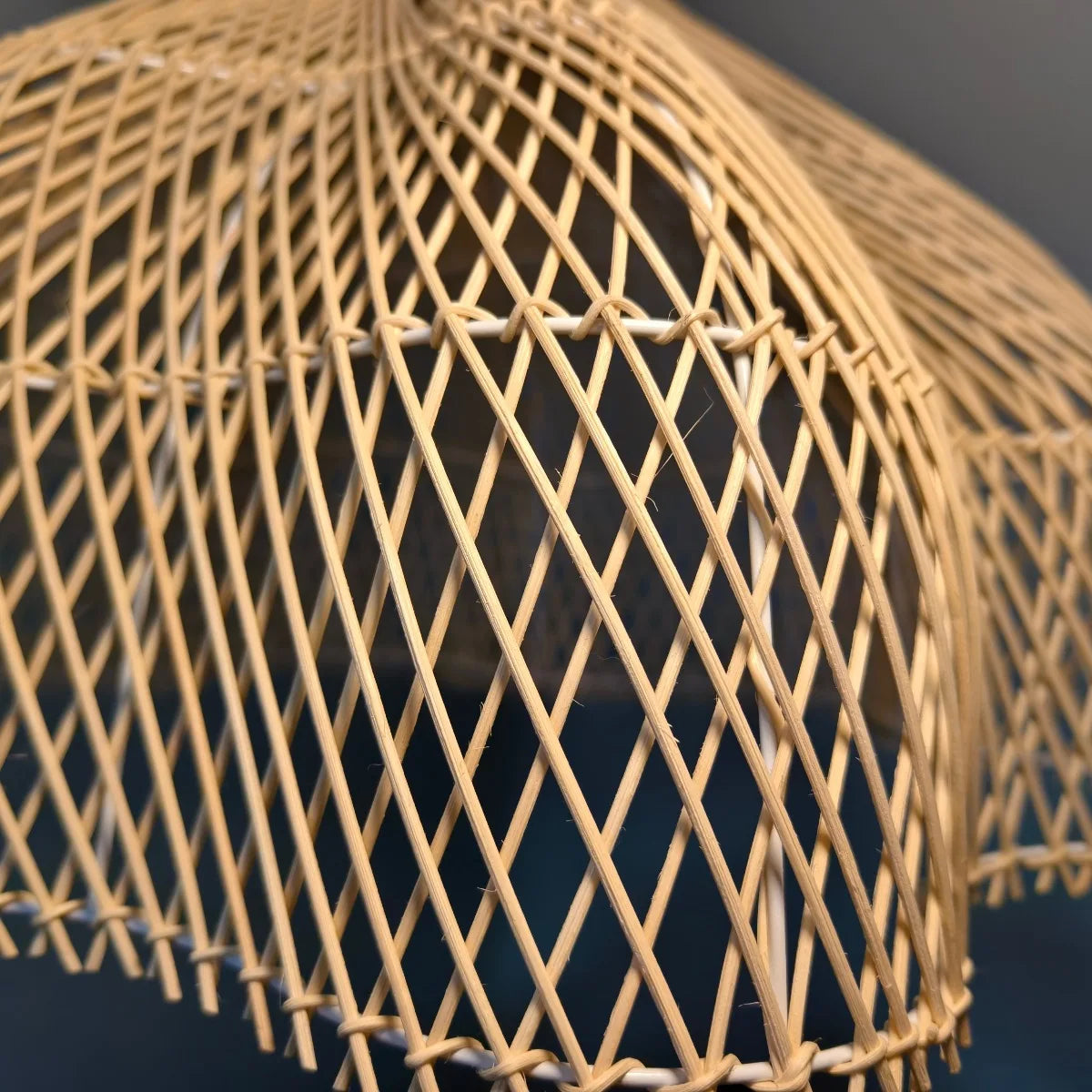 Lustre Artesanal Rattan Estilo Japonês