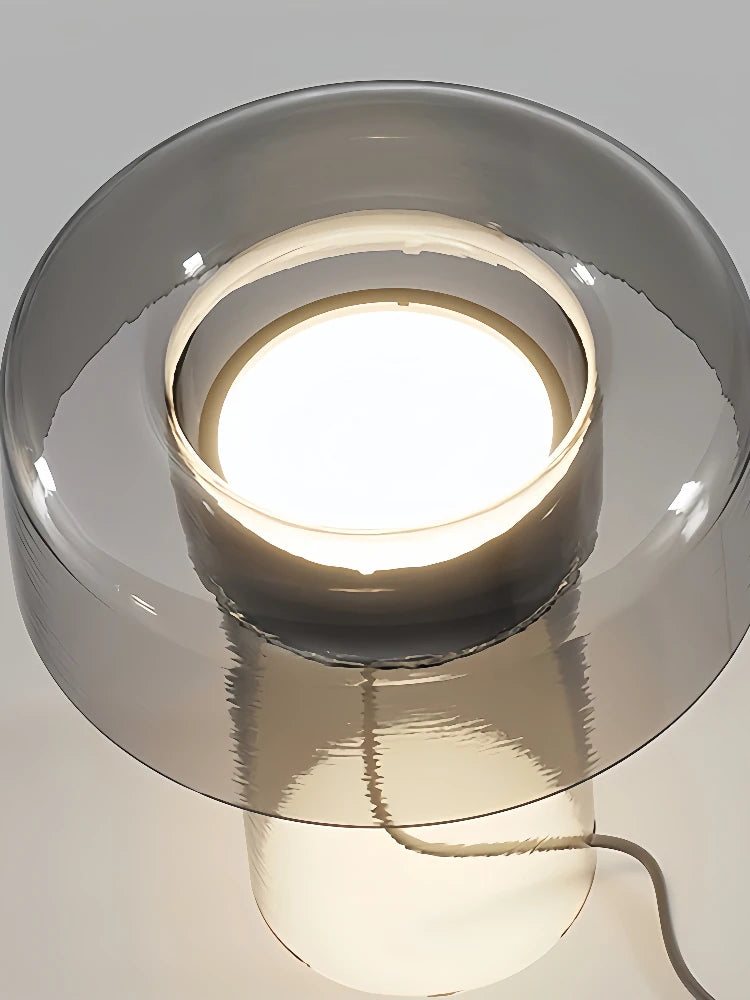 Luminaria de Mesa Avmaina - Vidro Texturizado - aparador escultural