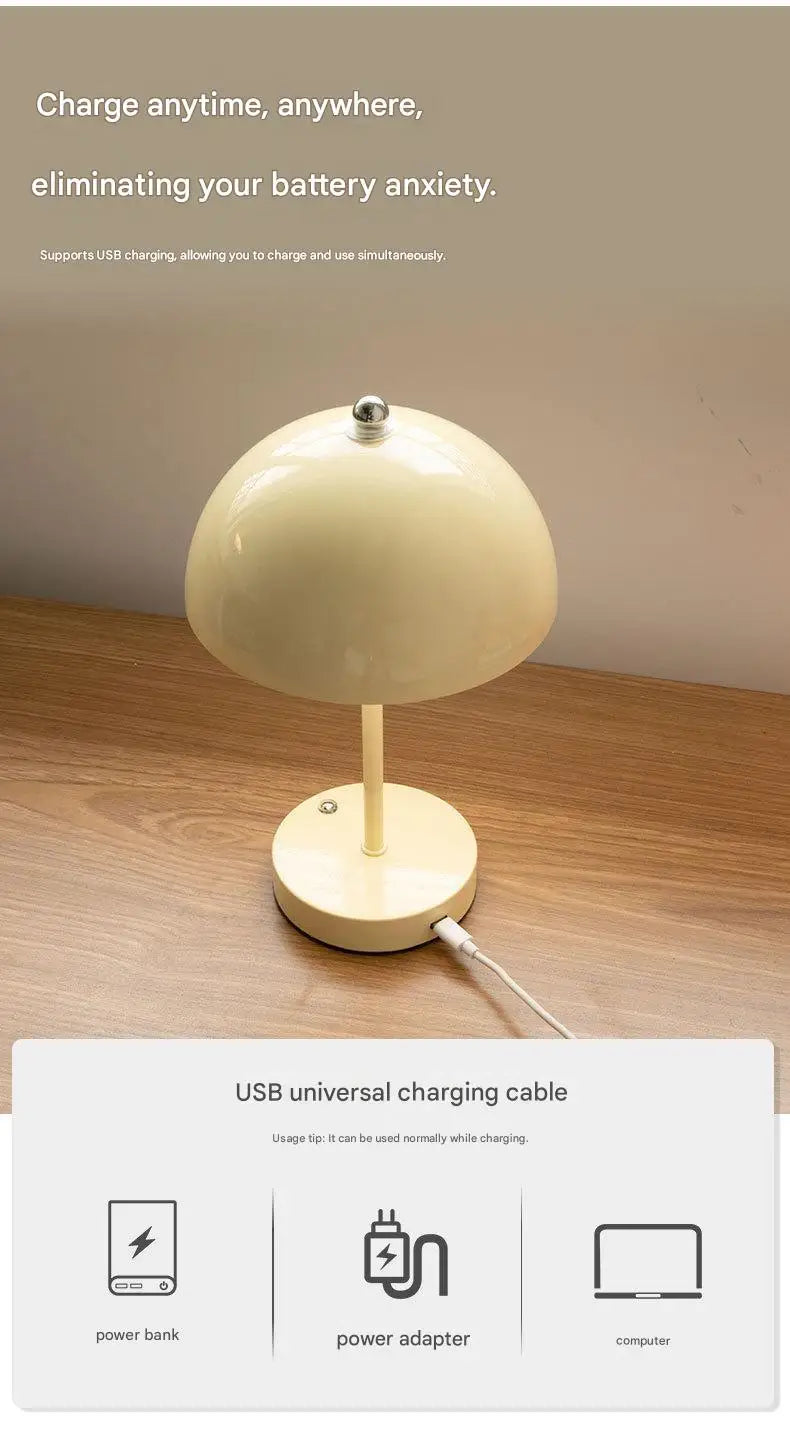 Luminária de Mesa Cogumelo Nórdica Ambient Cabeceira