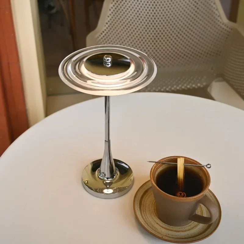 Luminária LED Disco Voador Recarregável Touch Cabeceira