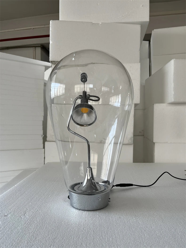 Luminária Italiana Vintage Vidro Rotativo Dimmer Mesa
